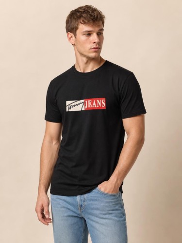 Koszulka Męska Tommy Jeans Czarna front