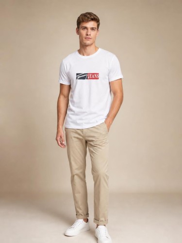 Koszulka Męska Tommy Jeans Biała front