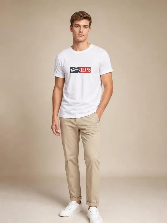 Koszulka Męska Tommy Jeans Biała front