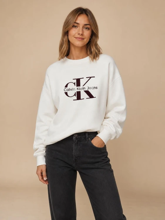 Bluza Damska Calvin Klein Biała front