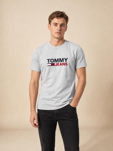 Koszulka Męska Tommy Jeans Szara front