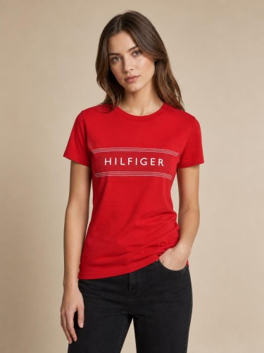 Koszulka Damska Tommy Hilfiger Czerwona front