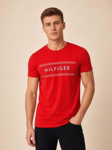 Koszulka Męska Tommy Hilfiger Czerwona front