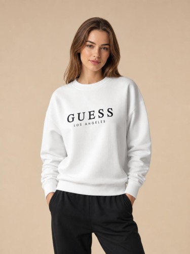 Bluza Damska Guess Biała Bez Kaptura front