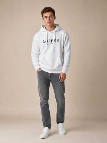 Bluza Męska Guess Los Angeles Biała front