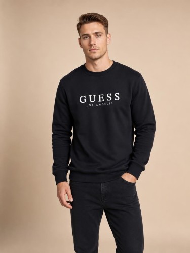 Bluza Guess Męska Czarna Bez Kaptura front