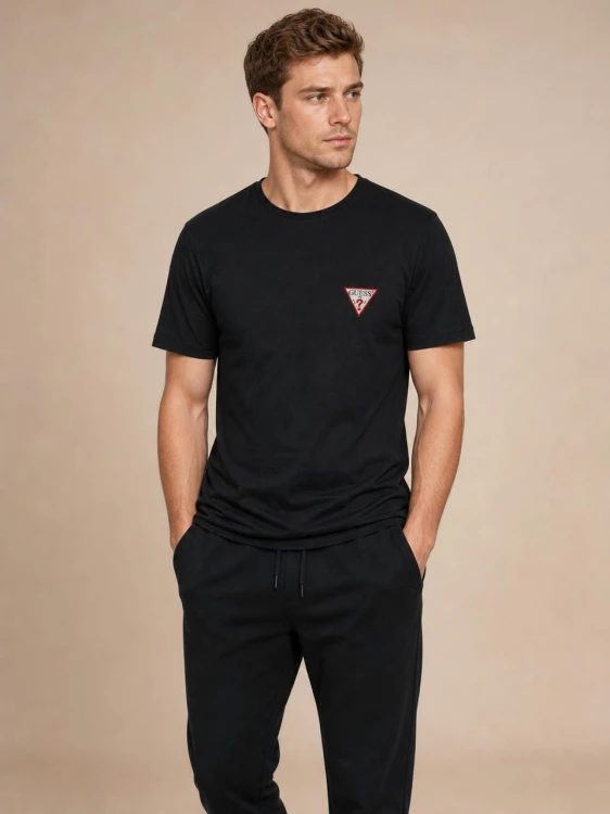 Koszulka Męska Guess USA Czarna front