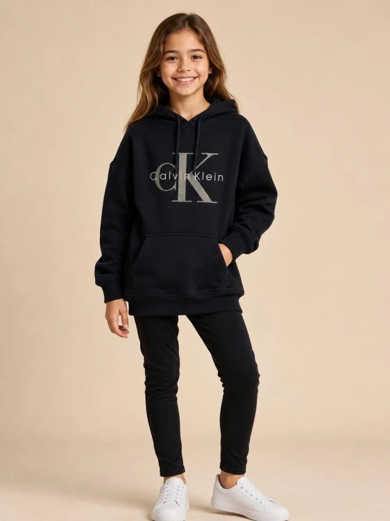 Bluza Dziecięca Calvin Klein Czarna front