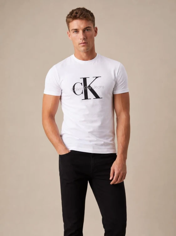 Koszulka Calvin Klein Męska Biała front