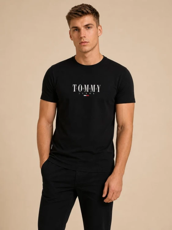 Koszulka Męska Tommy Jeans Czarna front