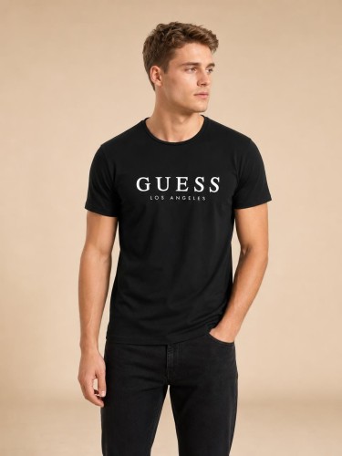 Koszulka Męska Guess Los Angeles Czarna front