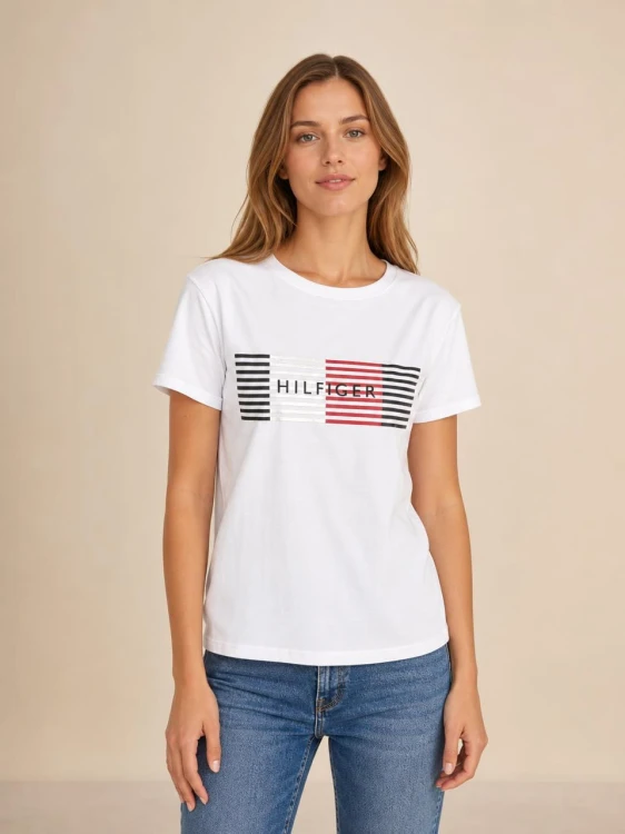 Koszulka Damska Tommy Hilfiger Biała front