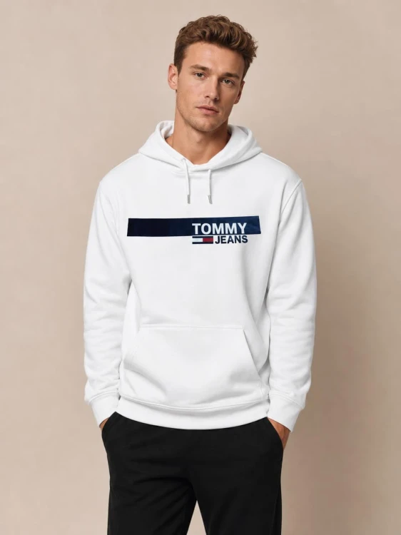 Bluza Męska Tommy Jeans Biała front