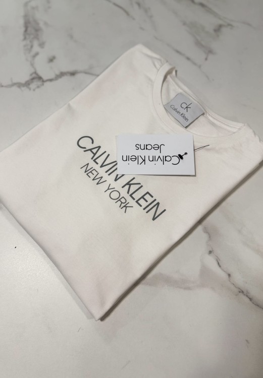 Koszulka Damska Calvin Klein Z Długim Rękawem Longsleeve Biała