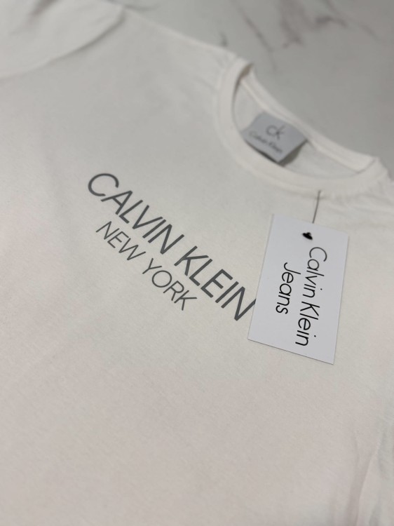 Koszulka Damska Calvin Klein Z Długim Rękawem Longsleeve Biała