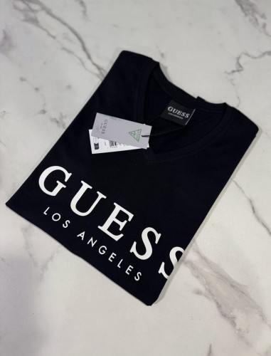 Koszulka Damska Guess Czarna Dekolt V