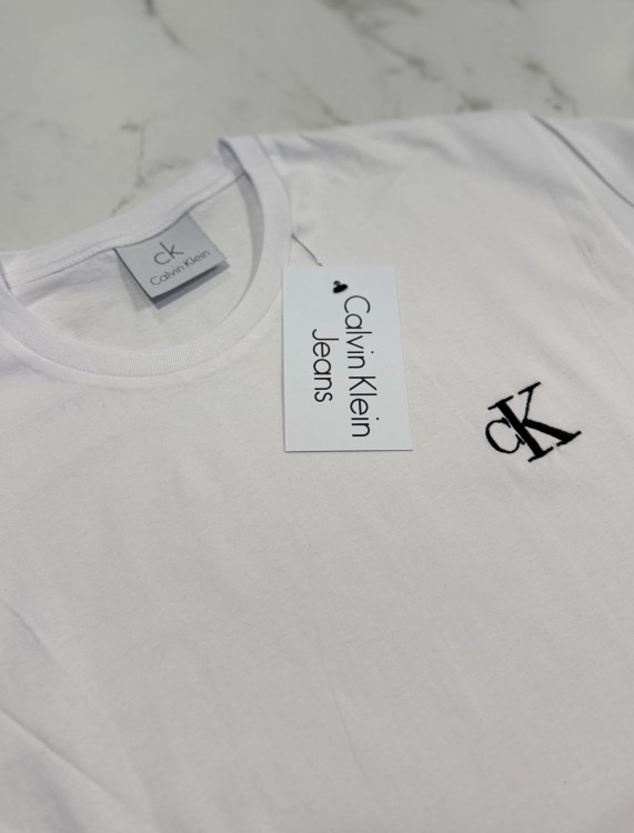 Koszulka Damska Calvin Klein Biała Haft