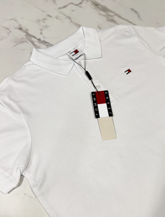 Koszulka POLO Męska Tommy Jeans Biała