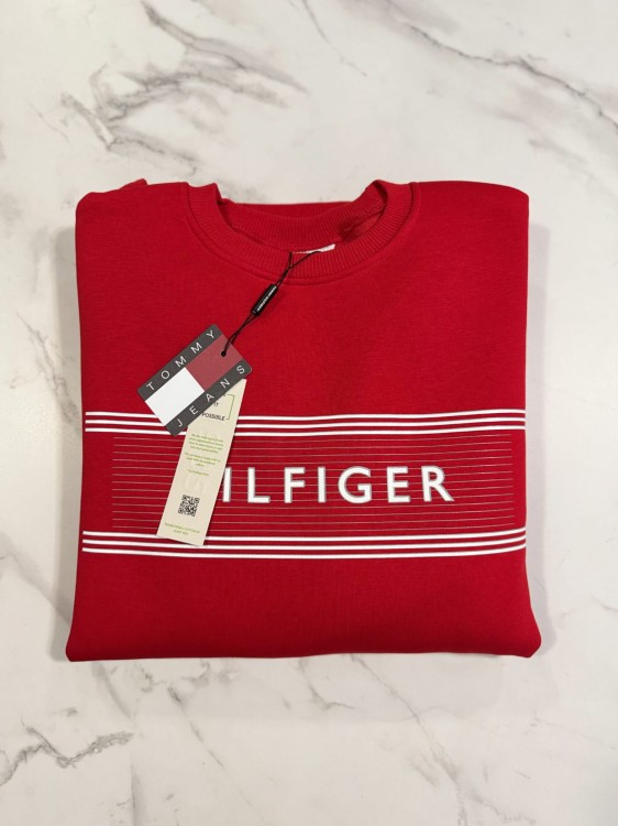 Bluza Damska Tommy Hilfiger czerwona bez kaptura