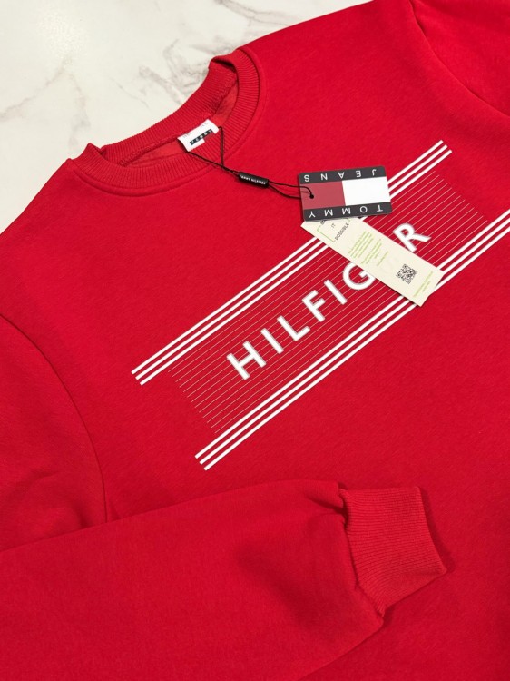 Bluza Damska Tommy Hilfiger czerwona bez kaptura