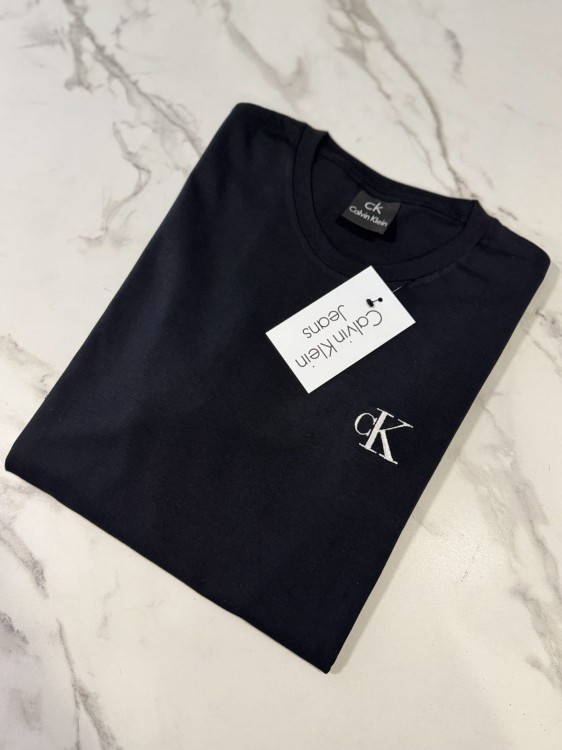 Koszulka Męska Calvin Klein Czarna Haft