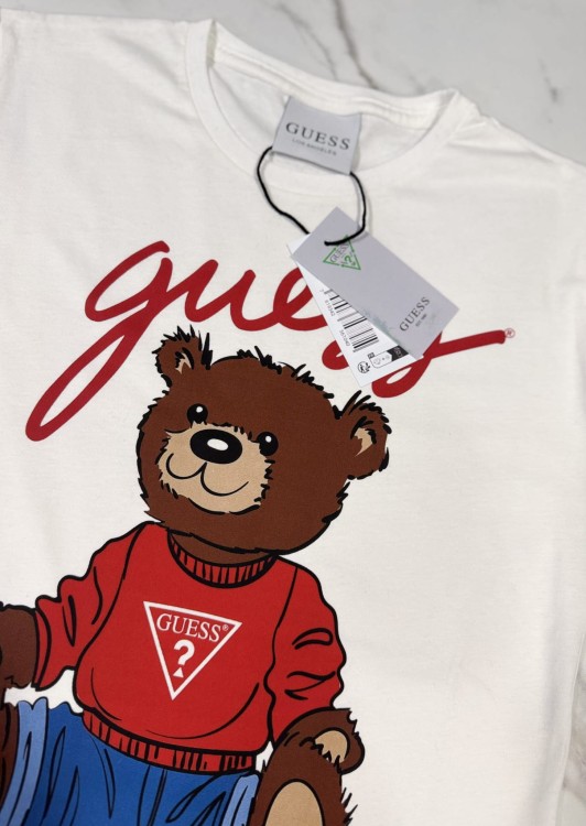 Koszulka Damska Guess Z Długim Rękawem Longsleeve Biała