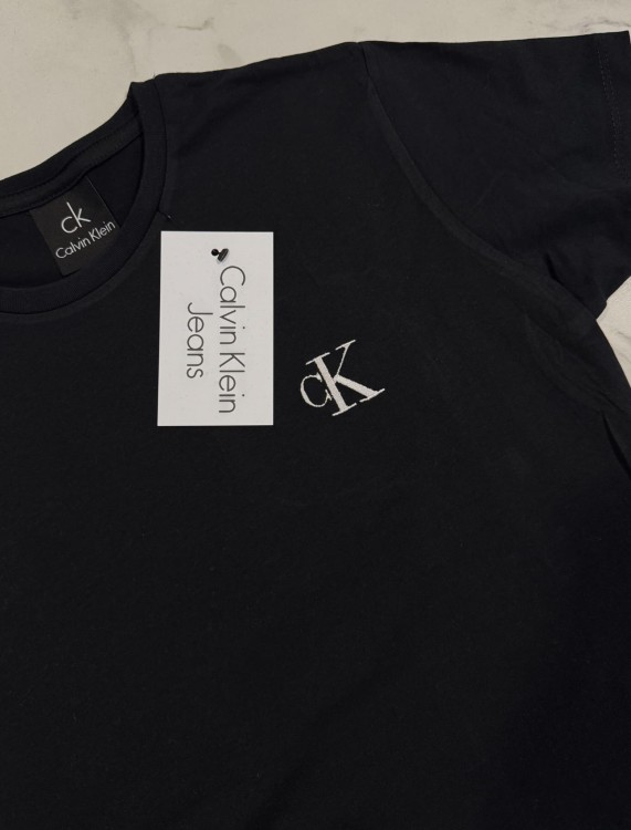 Koszulka Damska Calvin Klein Czarna Haft