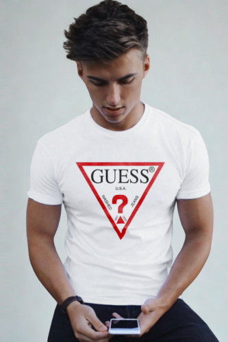 Koszulka Męska Guess USA Biała