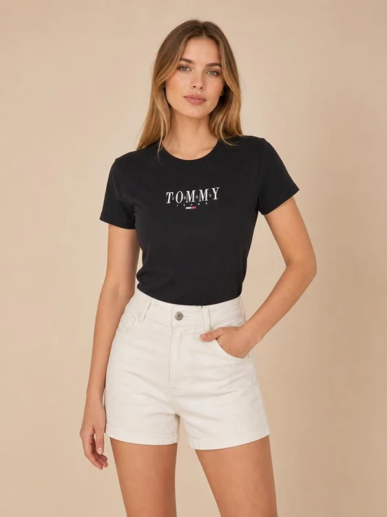 Koszulka Damska Tommy Jeans Czarna front