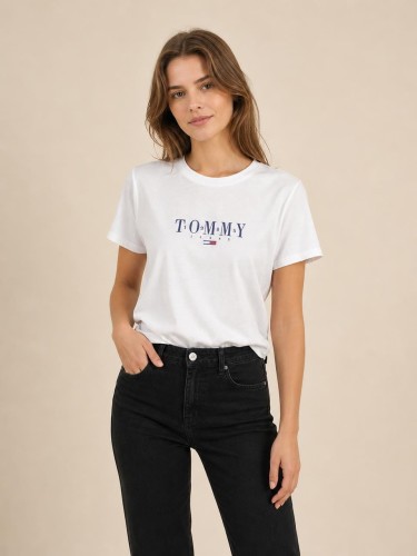 Koszulka Damska Tommy Jeans Biała front