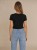 Koszulka Damska Calvin Klein Czarna Dekolt V back