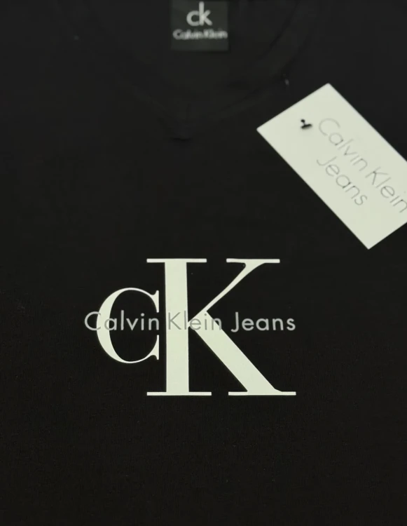 Koszulka Damska Calvin Klein Czarna Dekolt V