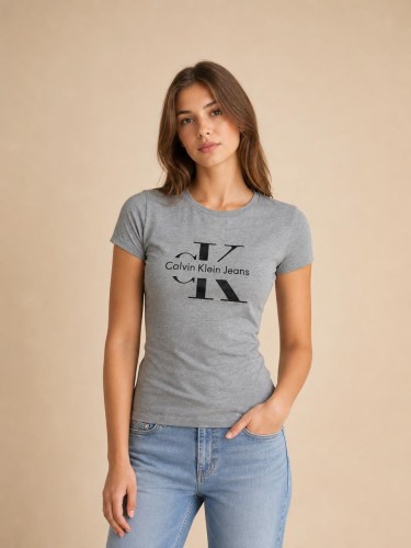 Koszulka Damska Calvin Klein Szara front