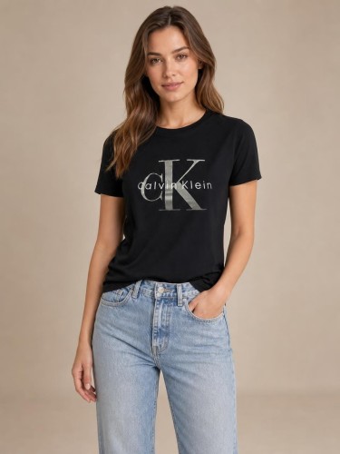 Koszulka Calvin Klein Damska Czarna front