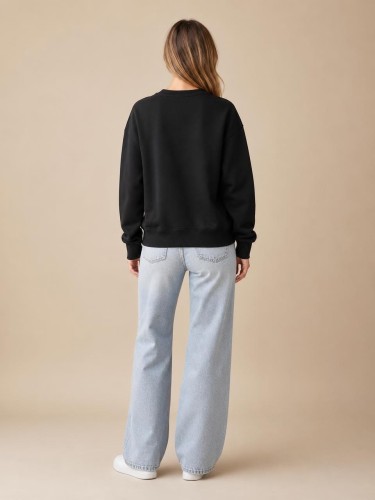 Bluza Damska Calvin Klein Czarna Bez Kaptura back