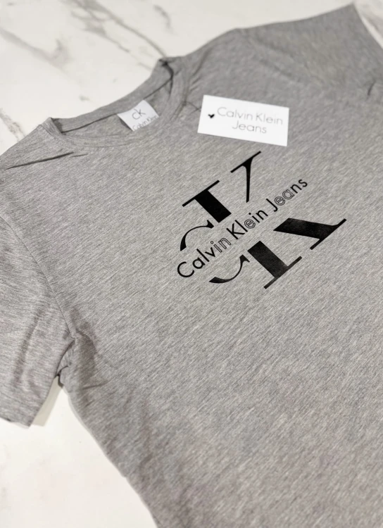 Koszulka Calvin Klein Męska Szara