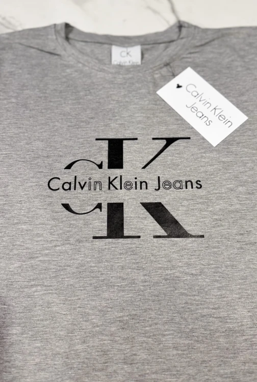 Koszulka Calvin Klein Męska Szara