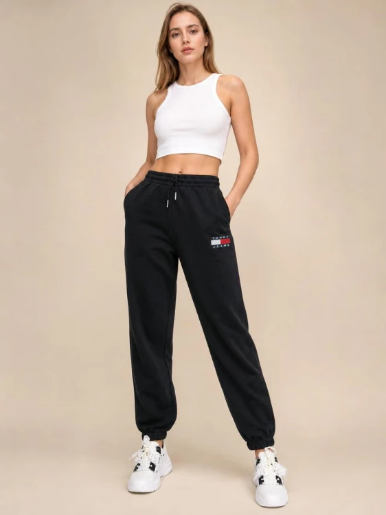 Spodnie Damskie Tommy Jeans Czarne front