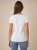 Koszulka Damska Calvin Klein Dekolt V Biała back