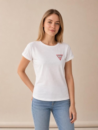 Koszulka Damska Guess USA Biała front