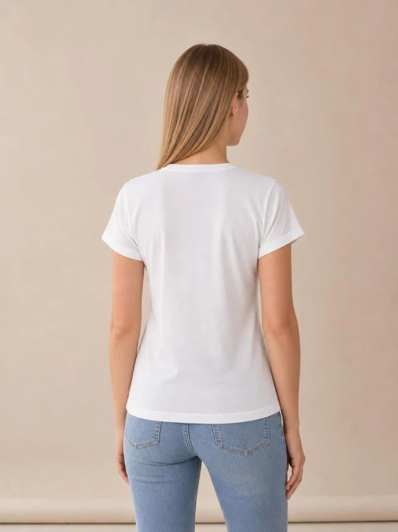 Koszulka Damska Guess USA Biała back