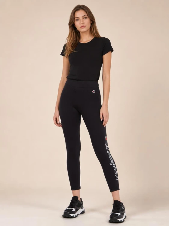 Legginsy Damskie Champion Czarne front