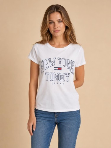 Koszulka Damska Tommy Jeans Biała front