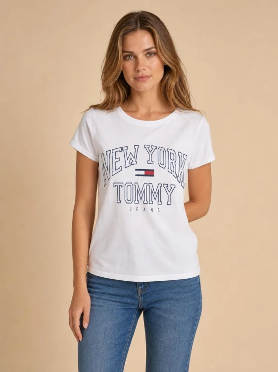 Koszulka Damska Tommy Jeans Biała front