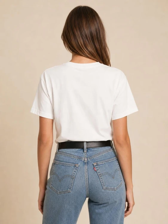 Koszulka Damska Calvin Klein Biała Haft back