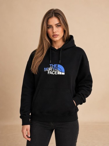 Bluza Damska The North Face Czarna Niebieskie logo front