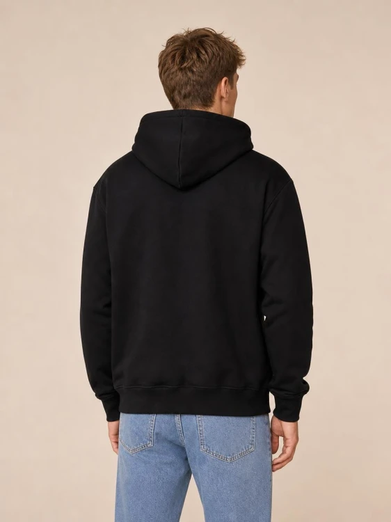 Bluza Męska The North Face Czarna Niebieskie logo back