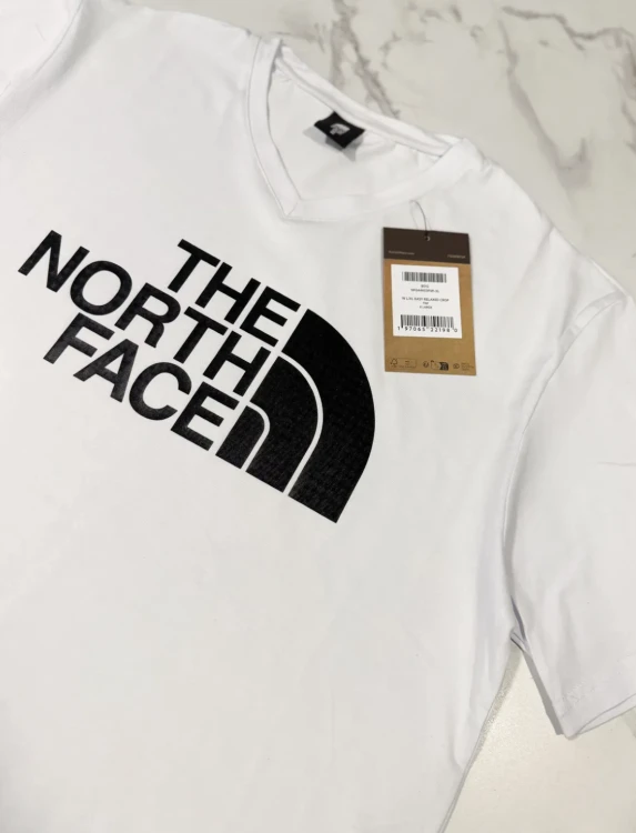 Koszulka Męska The North Face Biała Dekolt V
