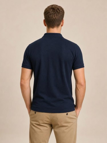 Koszulka POLO Męska Tommy Jeans Granatowa back