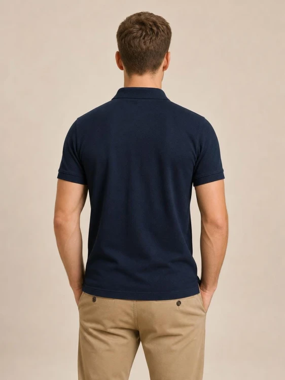 Koszulka POLO Męska Tommy Jeans Granatowa back